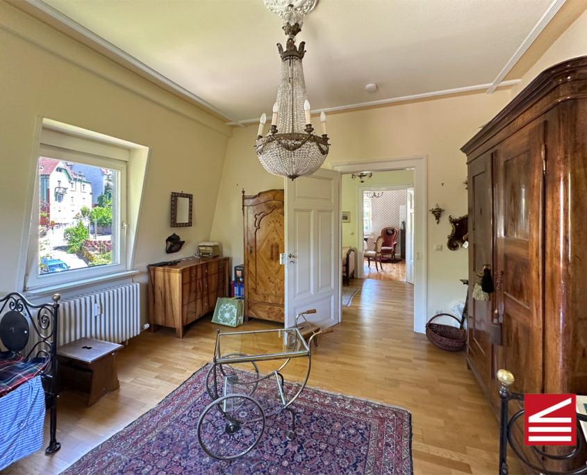 1-1548_07_Schlafen Gast, Blick in Richtung Lesezimmer